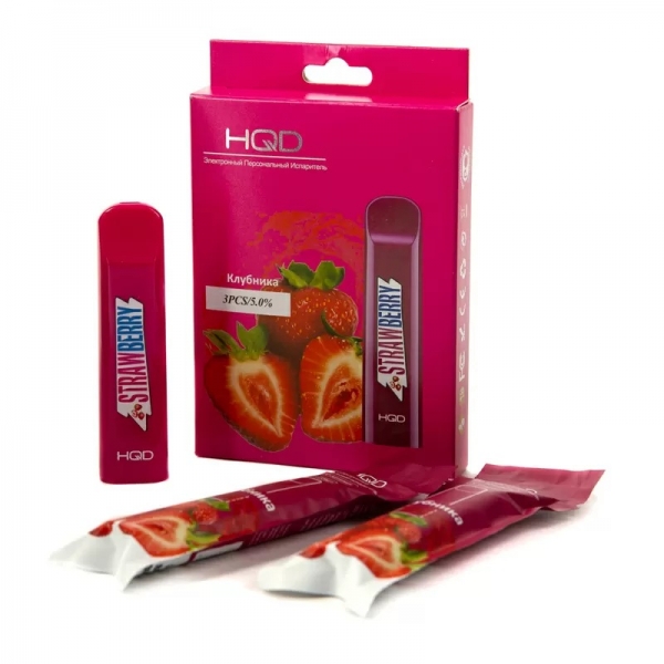 Купить HQD Cuvie - Strawberry (Клубника), 300 затяжек, 20 мг (2%)