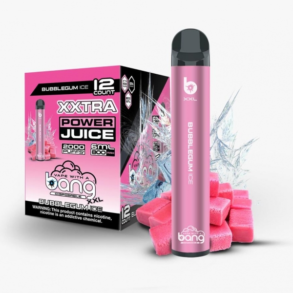 Купить Bang XXL - Bubblegum Ice (Ледяная Жвачка), 2000 затяжек, 20 мг (2%)