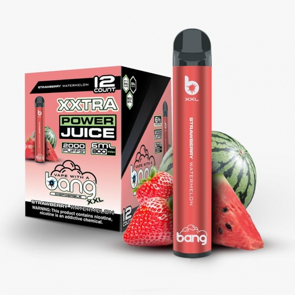 Купить Bang XXL - Strawberry Watermelon (Клубника, арбуз), 2000 затяжек, 20 мг (2%)