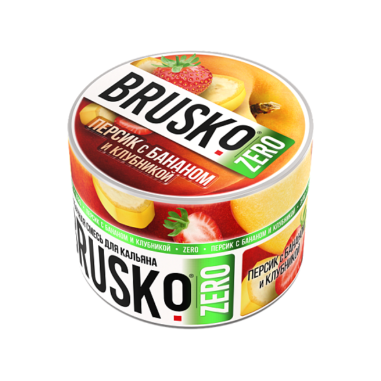 Купить Brusko Zero - Персик с бананом и клубникой 50г