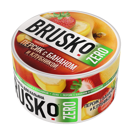 Купить Brusko Zero - Персик с бананом и клубникой 250г